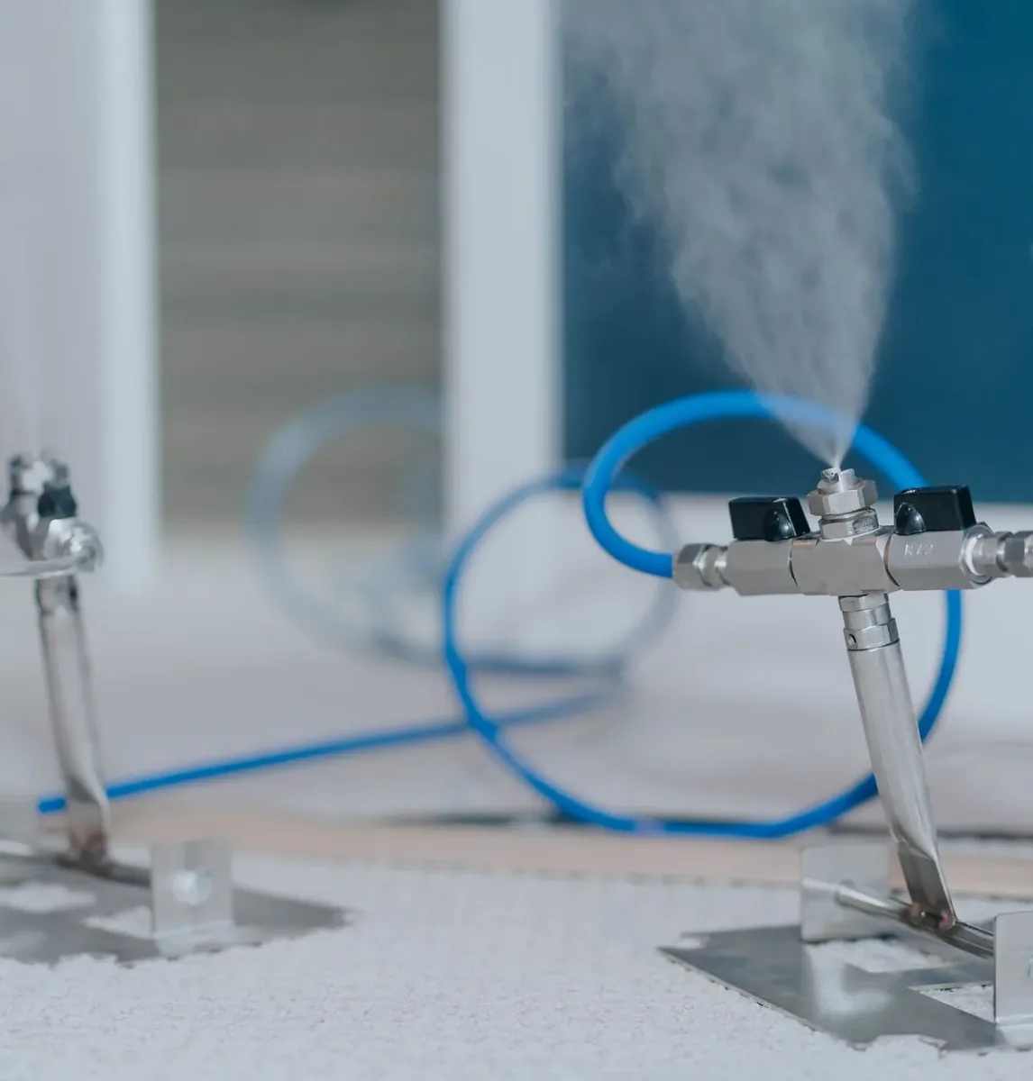 VaPURE&trade; vapor treatment sanitizing a living room
